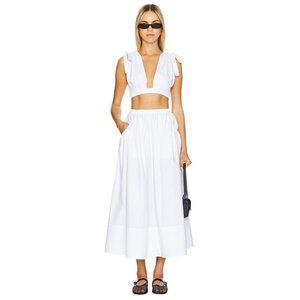 L'Academie by Marianna Arman Midi Skirt in White XSmall New Womens Long